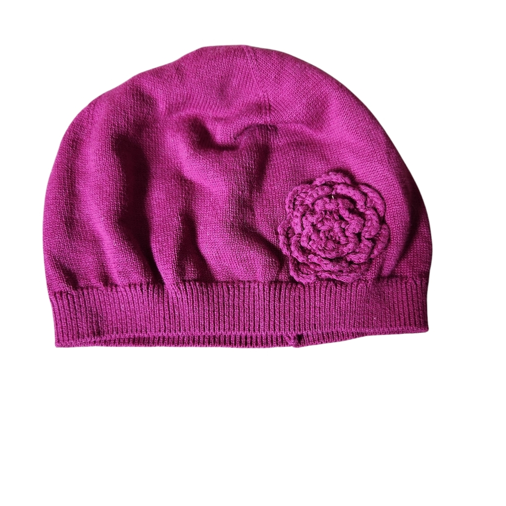 Gymboree Girls Cotton Rose Flower Hat Size 12-24 months NWOT